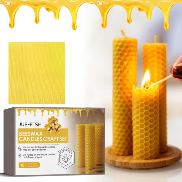 Homemade Fashionable Candles Made of Pure Beeswax DIY Hands-on and Create Candles Different Shapes Beeswax Candles Craft Set
