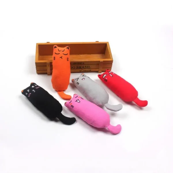 Cat Catnip Toys Teeth Grinding Stuffing Cotton Mint Funny Interactive Plush Kitten Chewing Vocal Toy Claws Thumb Bite Cat