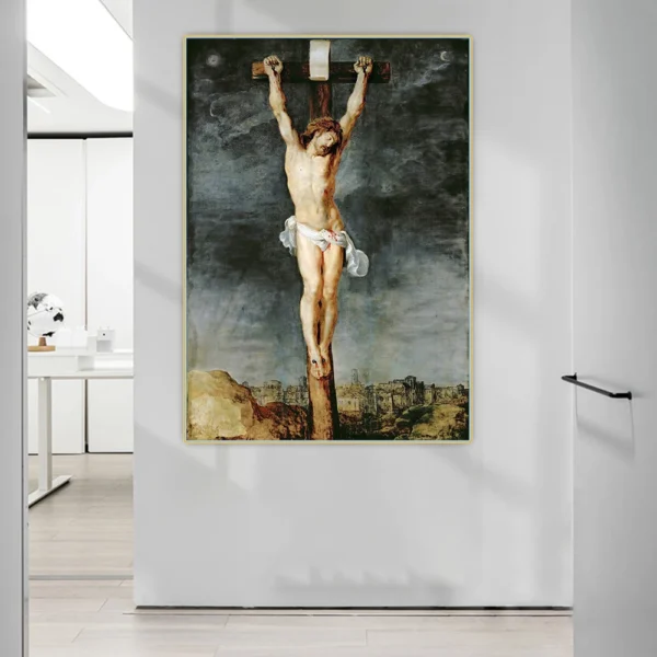 Citon Peter Paul Rubens《Christ on the cross》Canvas Oil Painting Artwork Poster Picture Wall Background Decor Home Decoration