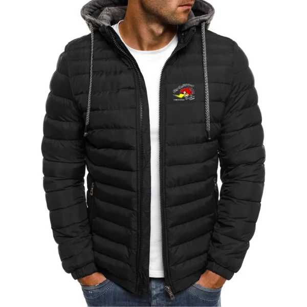 2024 Men New Mr. Horsepower Clay Smith Cams Autumn Casual Fashion Patchwork Seven-color Cotton-padded Jacket Hooded Top