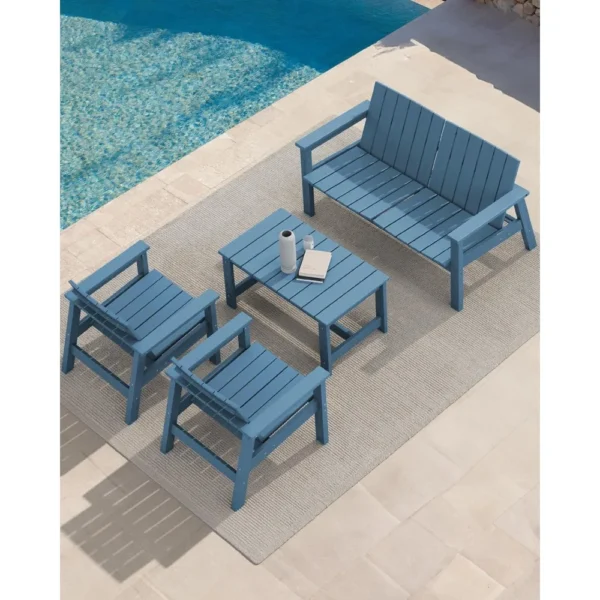 Patio Coffee Table, HDPE Rectangle Outdoor Coffee Table, camping tables folding tables