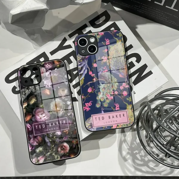 Fashion Brand Flower Ted Design-Bakers Tempered Glass Shell FOR IPhone 15ProMAX 14 11 12 Pro 15 16 Plus 13 Pro MAX XR XS Cover