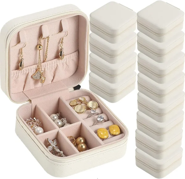 6-20PCS Travel Jewelry Case Bridesmaid Proposal Gifts Box Mini Jewelry Box Organizer Portable Earring Storage Box for Wedding