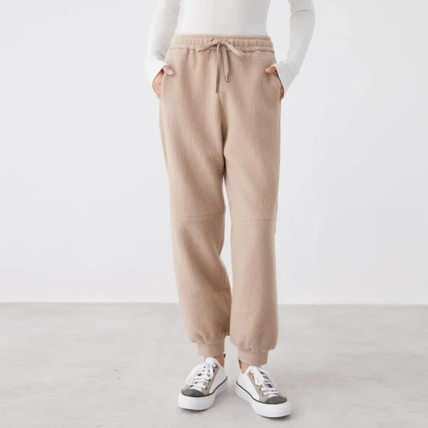 K2639W High quality women's clothing luxury brand casual trousers autumn and winter thick 100% wool pants