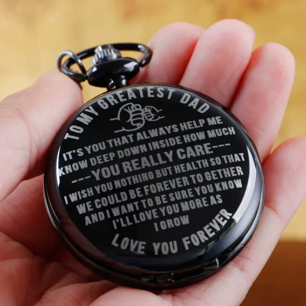 To My Dad "Theme Quartz Pocket Watch" You're Like My Friend "Fashion Retro Pendant The Best Gift for Men