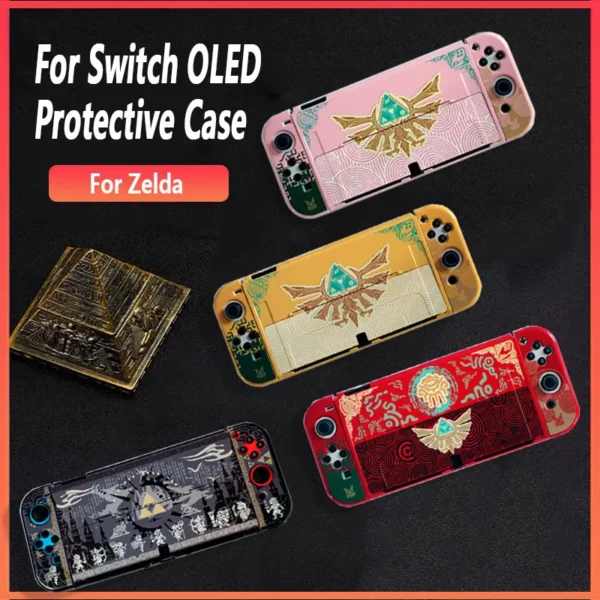 For Zelda Tears of Kingdom Protective Case Console Joy Con Controller Shell For Nintendo SWITCH OLED Hard Case Game Accessories