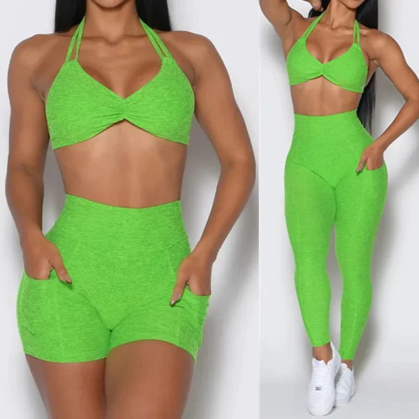 1/2PCS pocket CURVES LEGGINGS yoga set