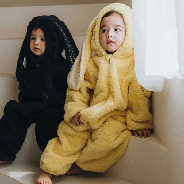 Infant Newborn Baby Boys Girls Bodysuits Cute Bunny Ear Baby Rompers Rabbit Toddler Clothes Jumpsuit Outfits Winter Kids Onesies