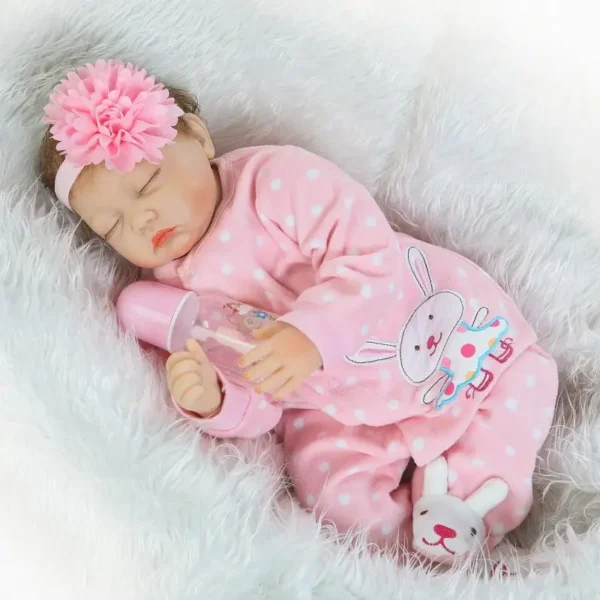 20 Inch Sleeping Soft Cloth Body Realistic Reborn Baby Dolls - Lifelike Newborn Real Baby Doll Gift Set Kids Girls Boy Toys