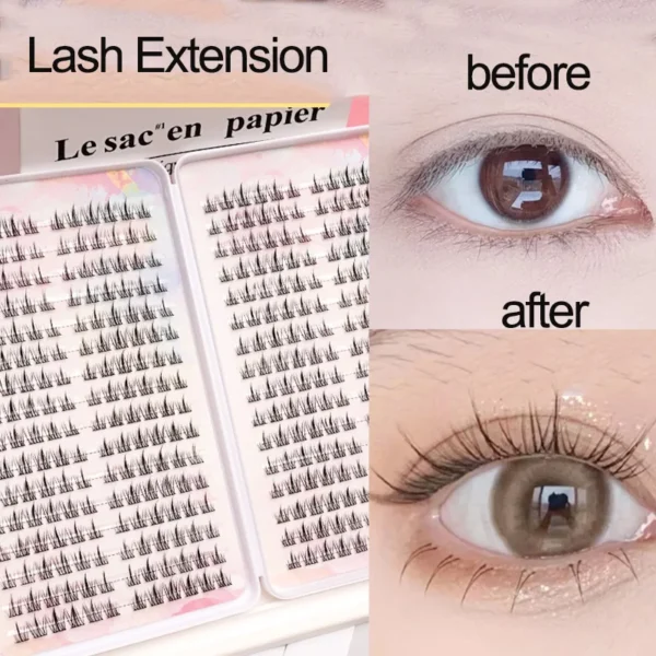 Hot Sales Div Makeup 384 PCS Lash Clusters Eyelash Book 32 Rows False Eyelashes Extension For Beauty