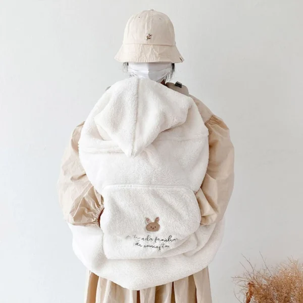 ins cartoon bear plush baby blanket baby stroller windproof blanket travel out portable warm baby swaddle blanket
