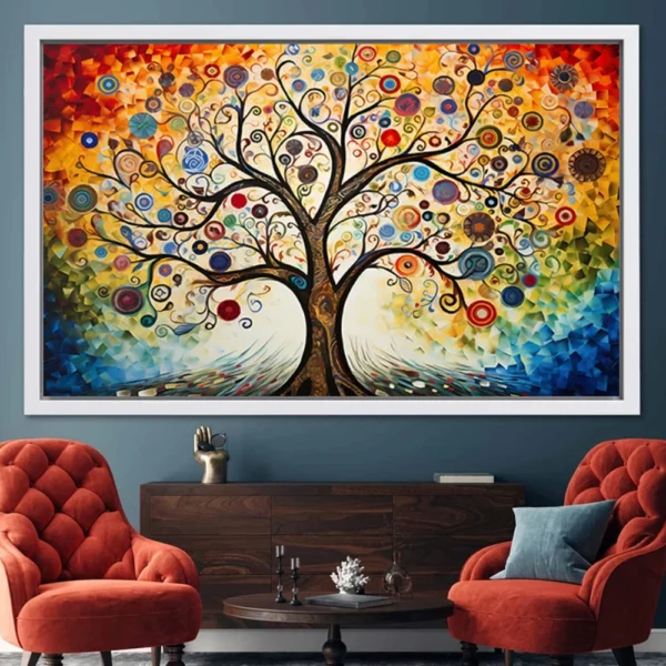 Abstract Tree Of Life Canvas Painting Wall Art Fantasy Landscape Colorful Life Tree Poster Prints For Living Room Home Decor