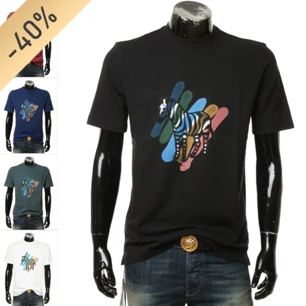 British luxury PAUL SMITH PS fashion men's fashion short sleeve T-shirt Color Pony 100 pure cotton high-grade