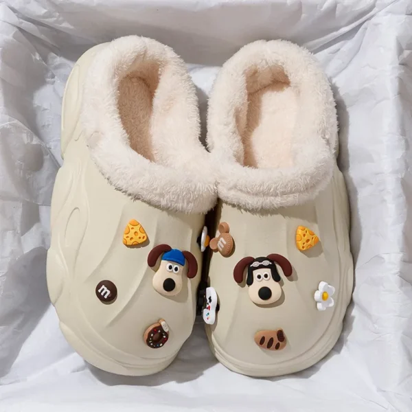 Winter Kids Home Slippers Enfant Clogs Fleece Children House Slides Warm Non-slip Girl Indoor Shoes Boy Baby Fur Shoes