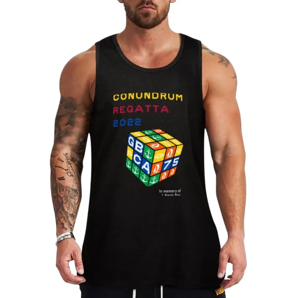 2022 Conundrum Regatta Tank Top bodybuilding for men sports suits