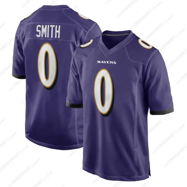 Men's Ravens Roquan Smith Breathable Rugby Jersey #0 Summer Fall Quick-dry Training Rugby Oversized Uniform For Adult&Kid
