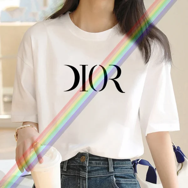 2025 New Summer Fashion Dr Printing Luxury Brand Clothing T-Shirt Harajuku 100% Cotton For Women's O-Neck Short Sleeve Top Tees