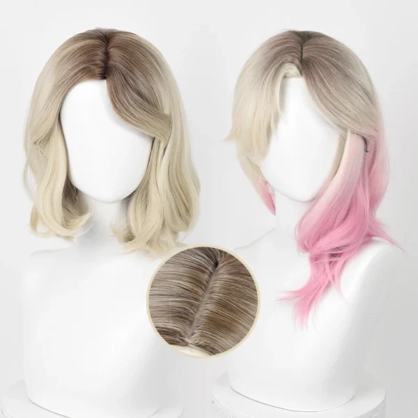 Gwen Stacy Cosplay Wig 35cm/45cm Short Gwendolyn Maxine Stacy Wigs Heat Resistant Synthetic Wigs