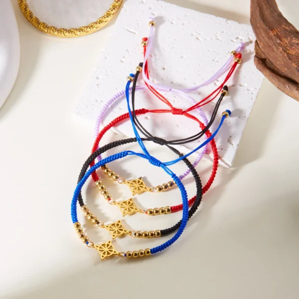 Charm Witch Knot Stainless Steel Celtic Knot Bracelet for Women Couple Woven Rope Chain Amulet Jewelry Friendship Gifts