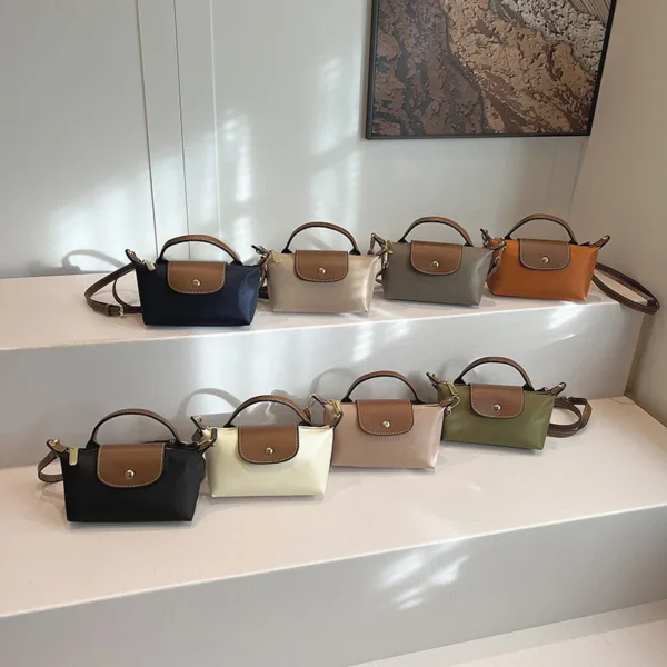 Fashion Small Shopping Shoulder Bag for Women Ladies Nylon Handbags Removable Shoulder Strap Crossbody Bag Female Student Pocket