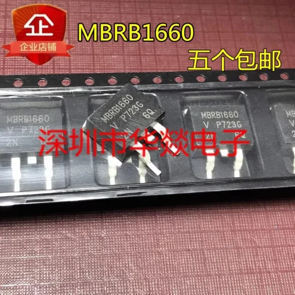 5PCS MBRB1660 TO-263 60V 16A Brand New In Stock, Can Be Purchased Directly From Shenzhen Huayi Electronics