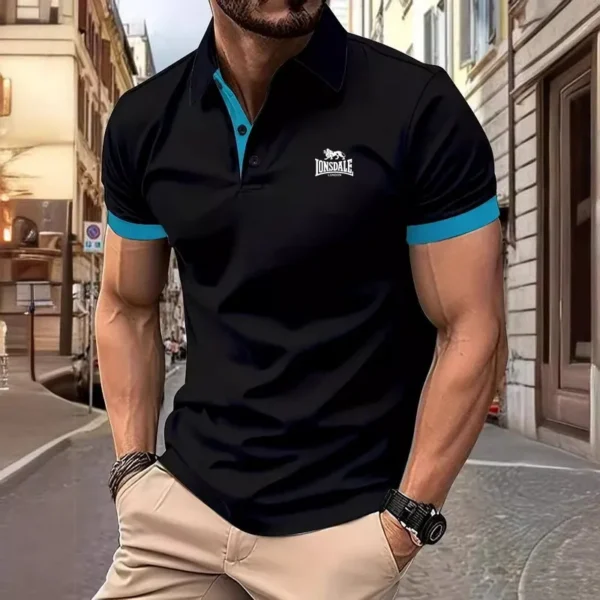 Funny 3D Letter Printed Men's Polo Shirt Outdoor Golf Wear Fashion Lapel Short Sleeve Tops Summer Business Casual Loose T-Shirts