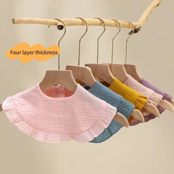 Sweet Cute Newborn Bibs Infant Burp Cloths Baby Stuff Feeding Drool Bandana Saliva Towel Toddler Ruffle Floral Bib Gift